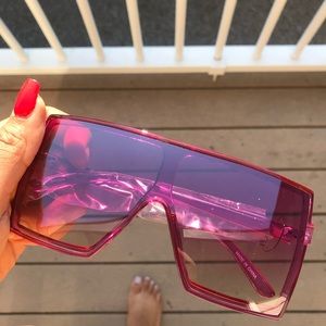 Oversized Square Purple Sunglasses
